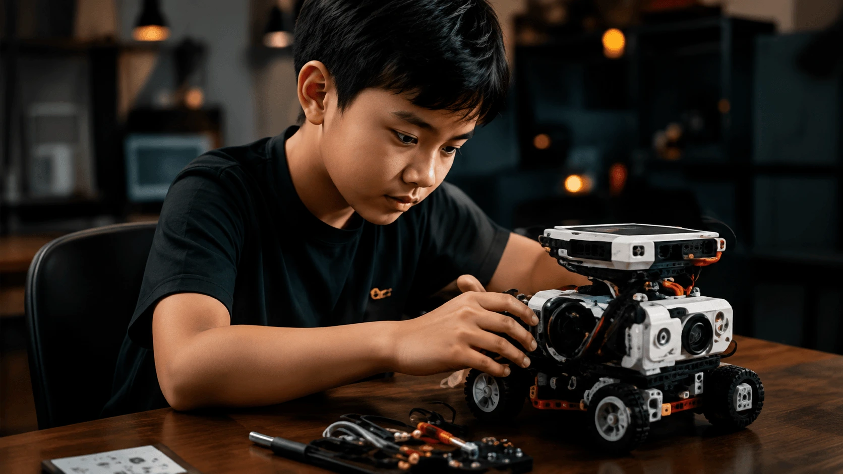 Anak belajar coding dan robotics
